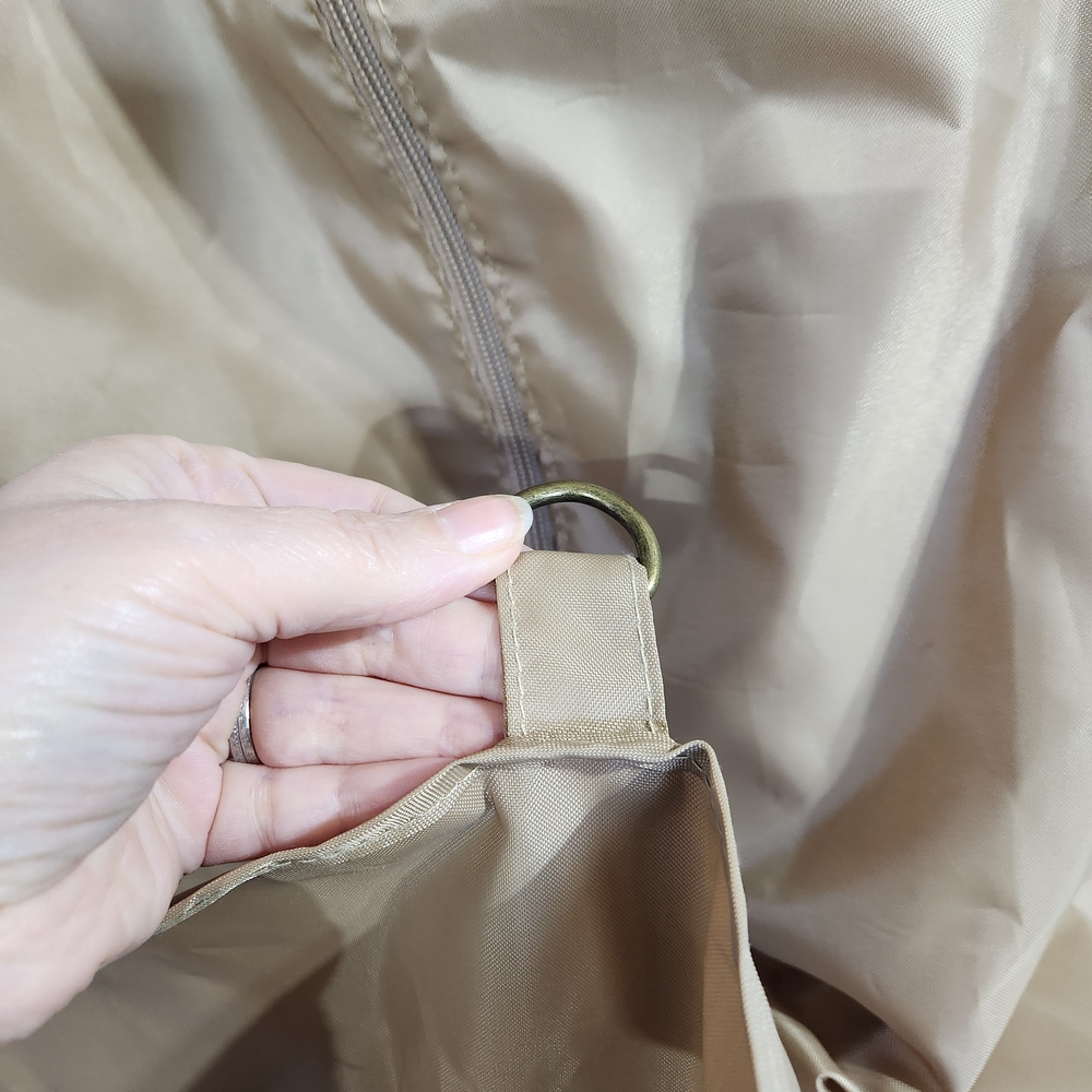 Burberry Tan Garment Bag Full Size Fold Up Nylon Carry Handles - Picture 8 of 8